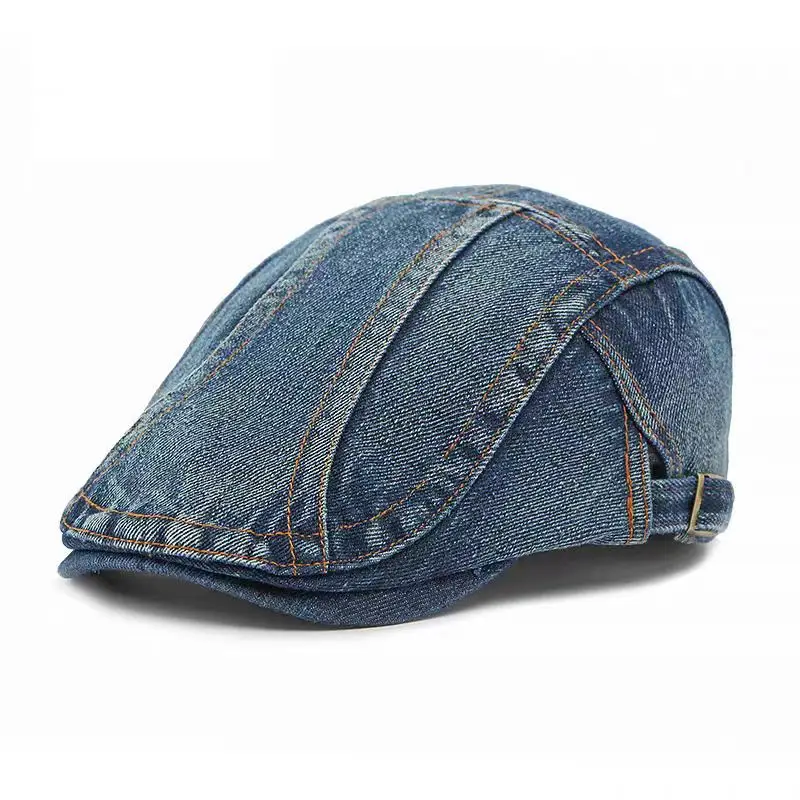 Washed Denim Duckbill Cap Forward for Men Women