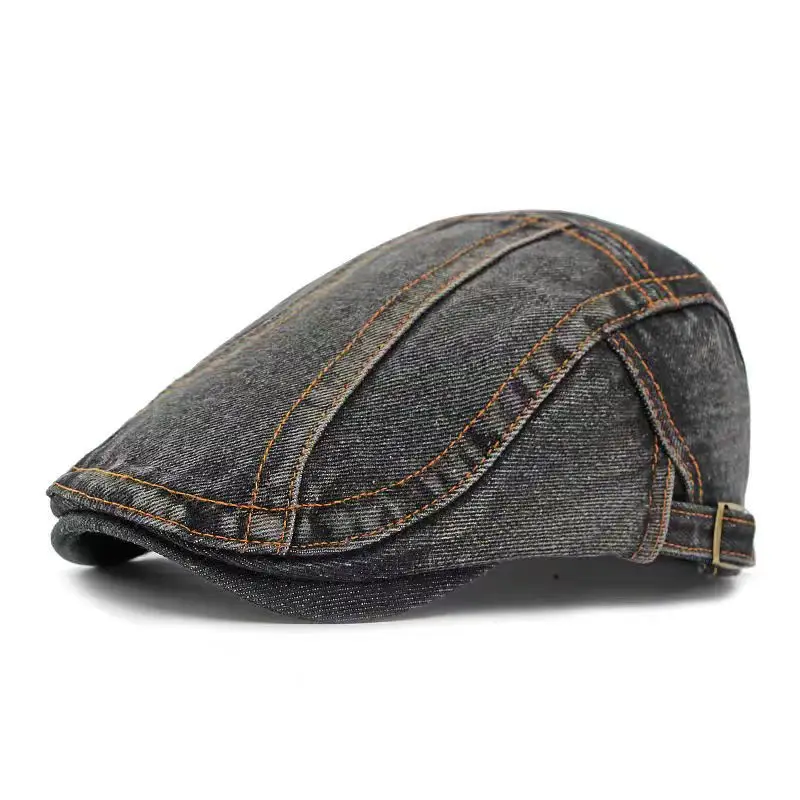 Washed Denim Duckbill Cap Forward for Men Women — feature 4