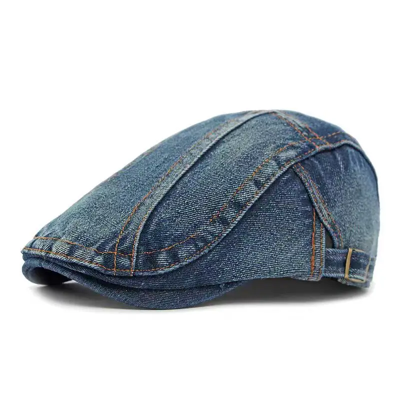 Washed Denim Duckbill Cap Forward for Men Women — feature 7