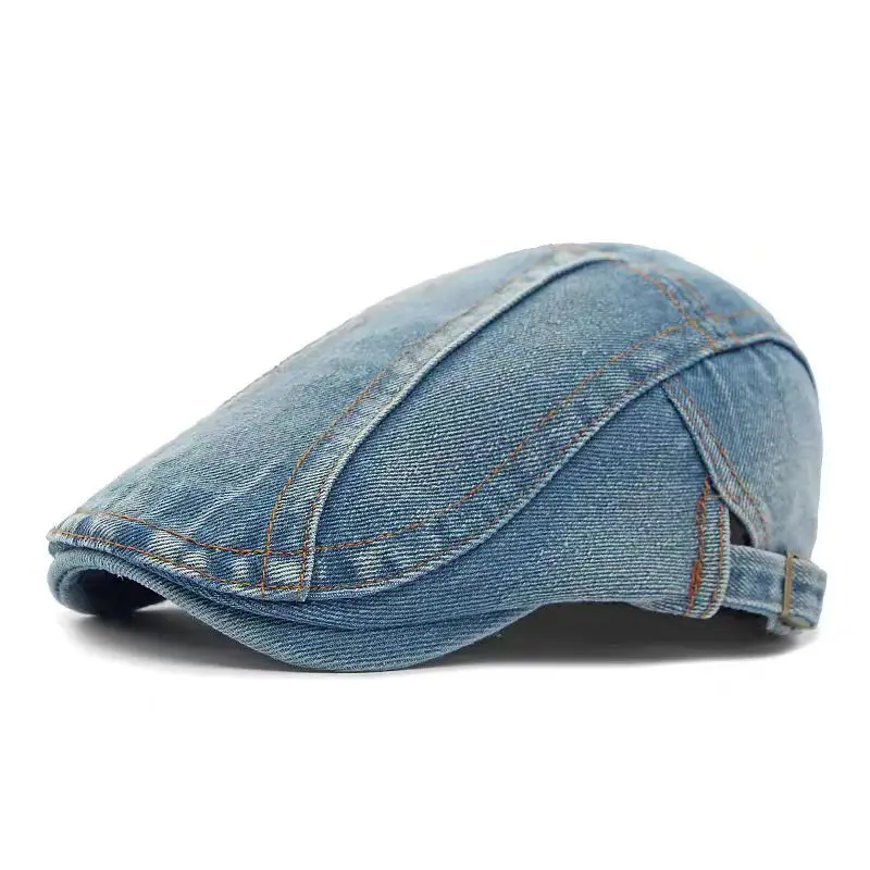 Washed Denim Duckbill Cap Forward for Men Women
