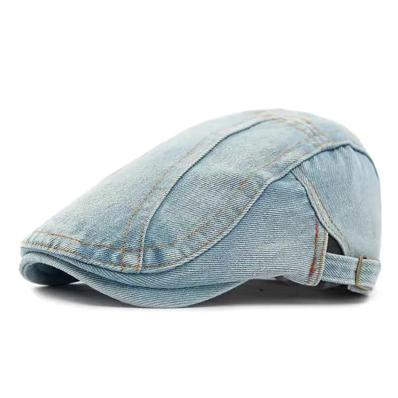 Washed Denim Duckbill Cap Forward for Men Women