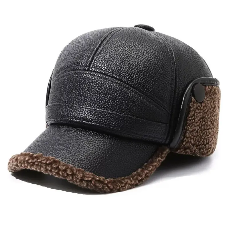 Winter Duckbill Cap with Fleece Lining for Men - Image 10