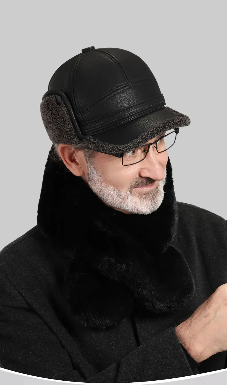 Winter Duckbill Cap with Fleece Lining for Men — feature 22
