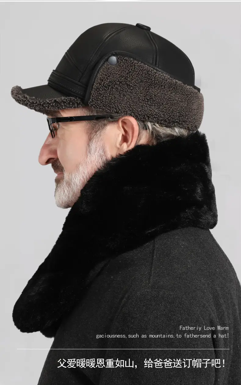 Winter Duckbill Cap with Fleece Lining for Men — feature 23