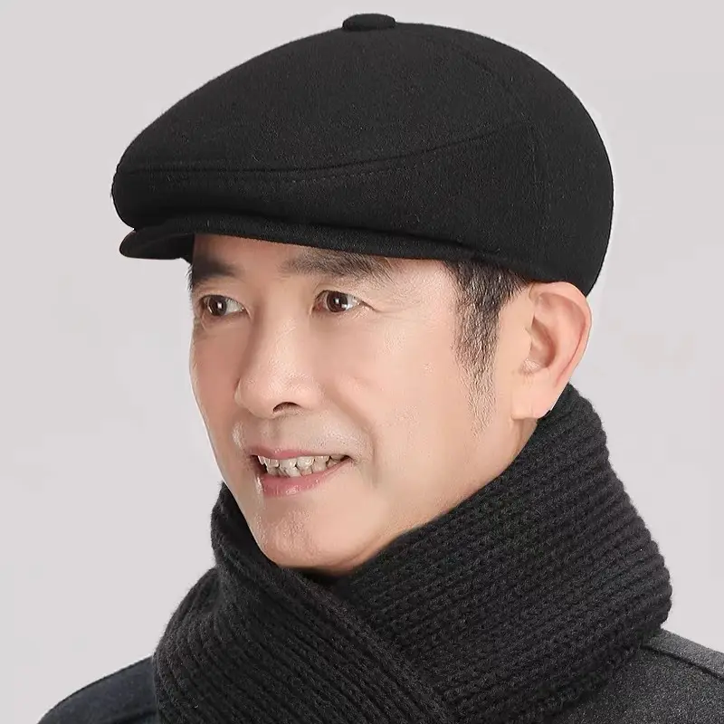 Winter Duckbill Cap with Fleece Lining for Men - Image 2