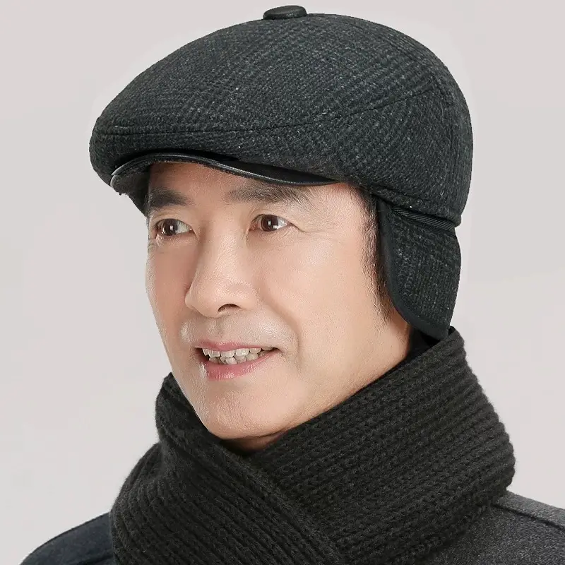 Winter Duckbill Cap with Fleece Lining for Men - Image 4