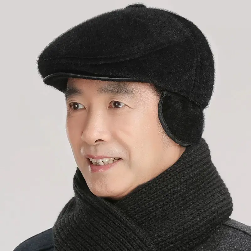 Winter Duckbill Cap with Fleece Lining for Men - Image 5