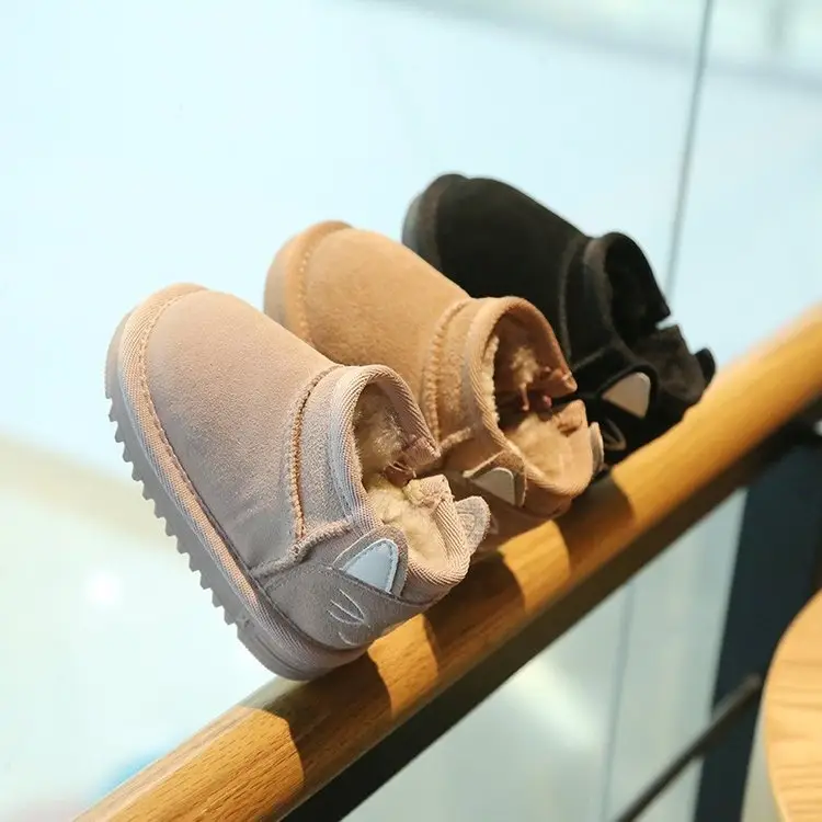 Baby Snow Boots for Girls Autumn Winter Plush Cotton Shoes