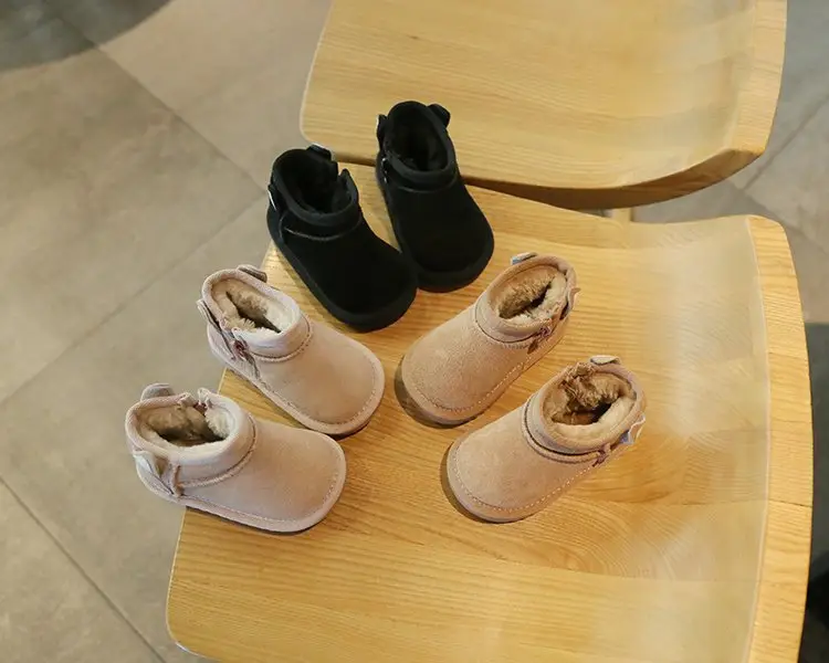 Baby Snow Boots for Girls Autumn Winter Plush Cotton Shoes — feature 1