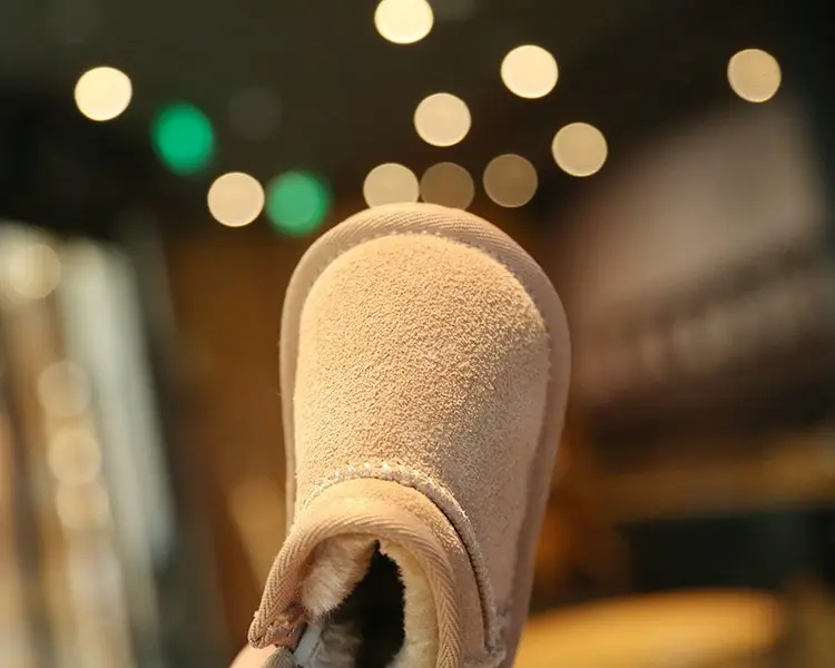 Baby Snow Boots for Girls Autumn Winter Plush Cotton Shoes — feature 19
