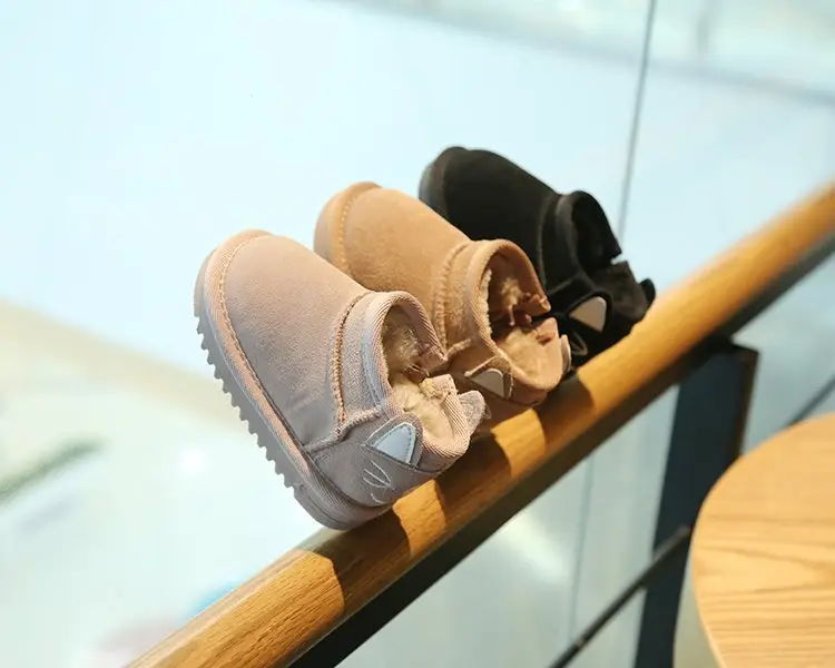 Baby Snow Boots for Girls Autumn Winter Plush Cotton Shoes — feature 3