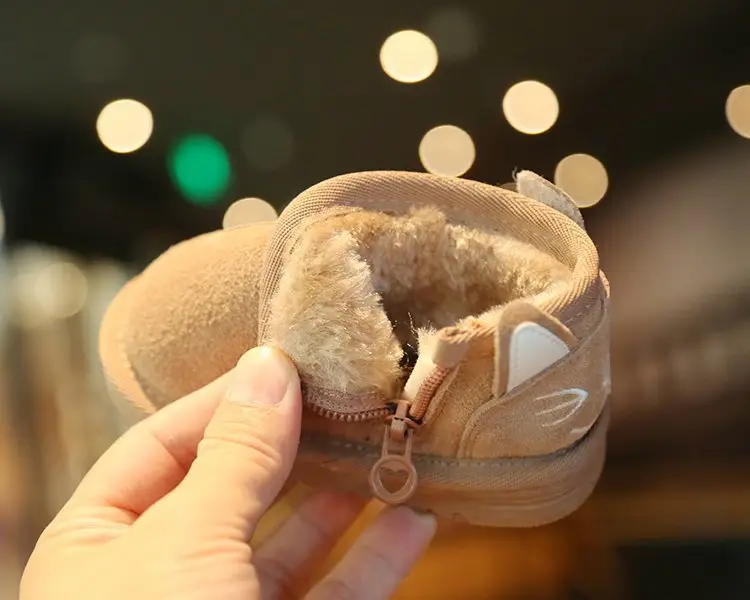 Baby Snow Boots for Girls Autumn Winter Plush Cotton Shoes — feature 4