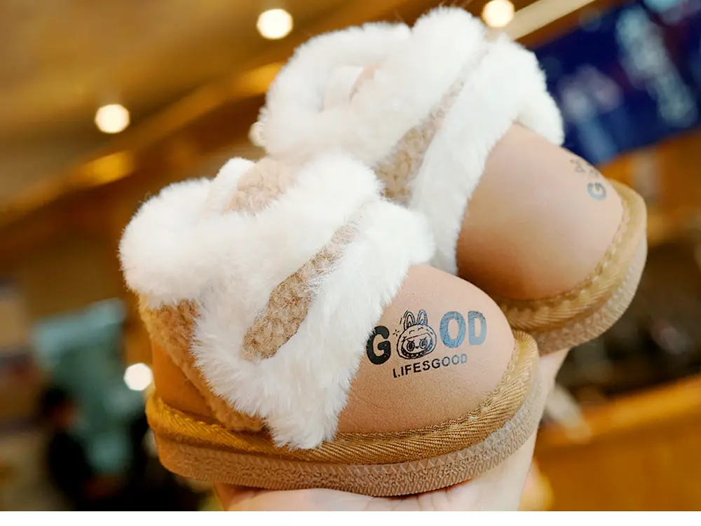 Toddler Winter Velvet Baby Shoes Pink 1-2Yrs — feature 4