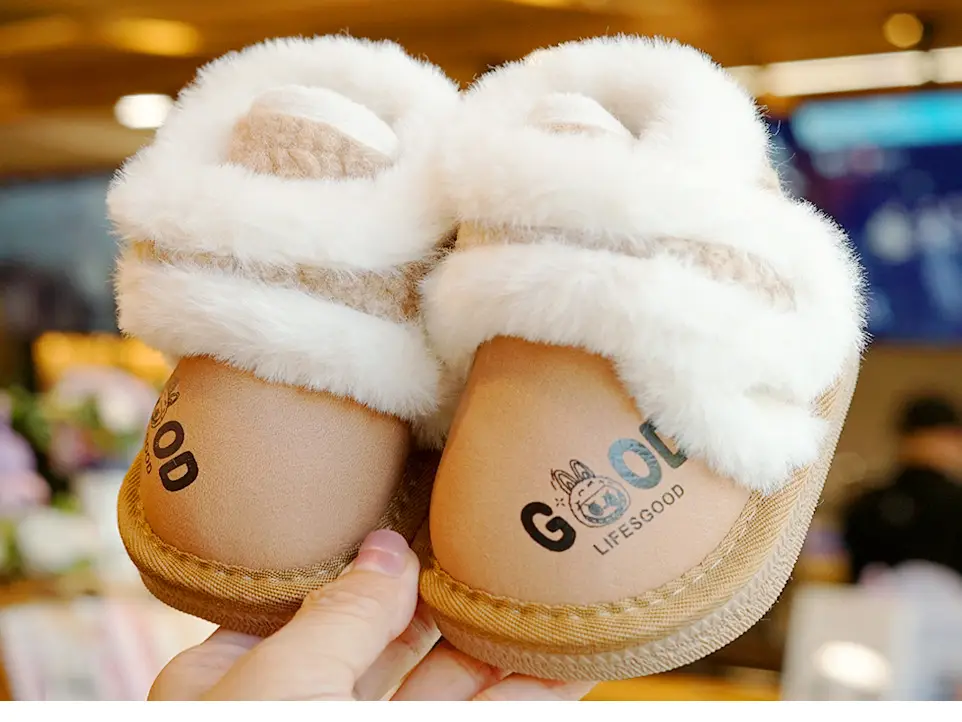 Toddler Winter Velvet Baby Shoes Pink 1-2Yrs — feature 6