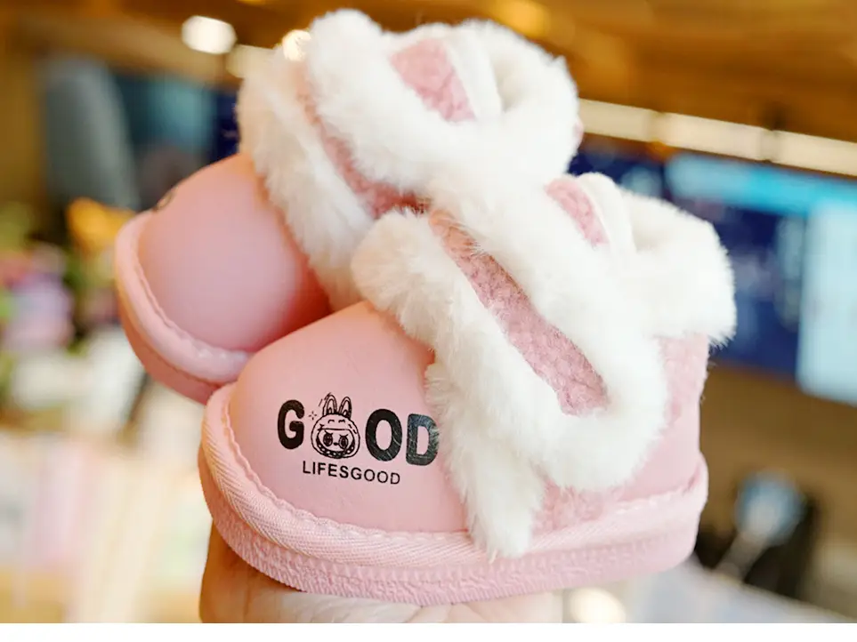 Toddler Winter Velvet Baby Shoes Pink 1-2Yrs — feature 8