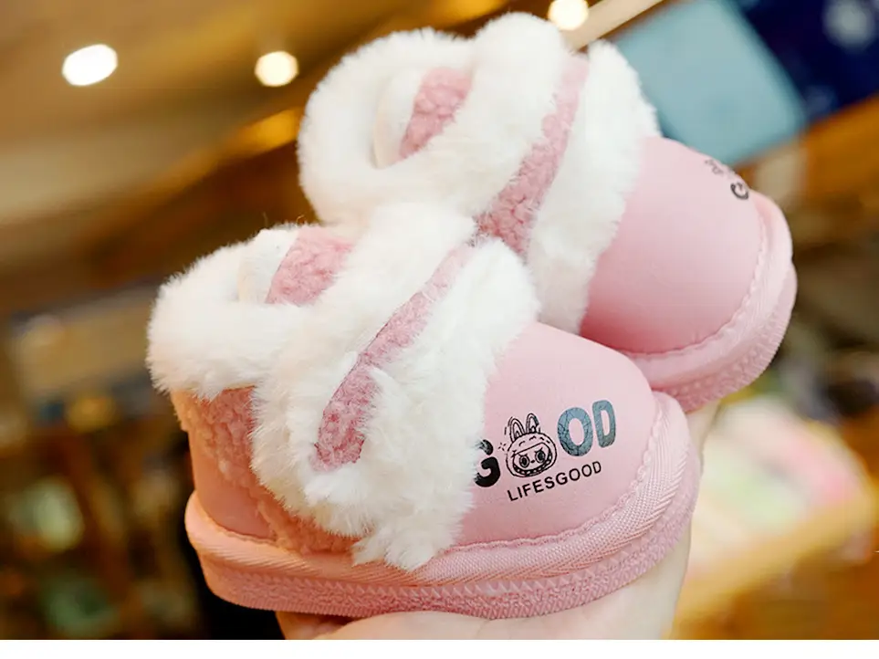 Toddler Winter Velvet Baby Shoes Pink 1-2Yrs — feature 9