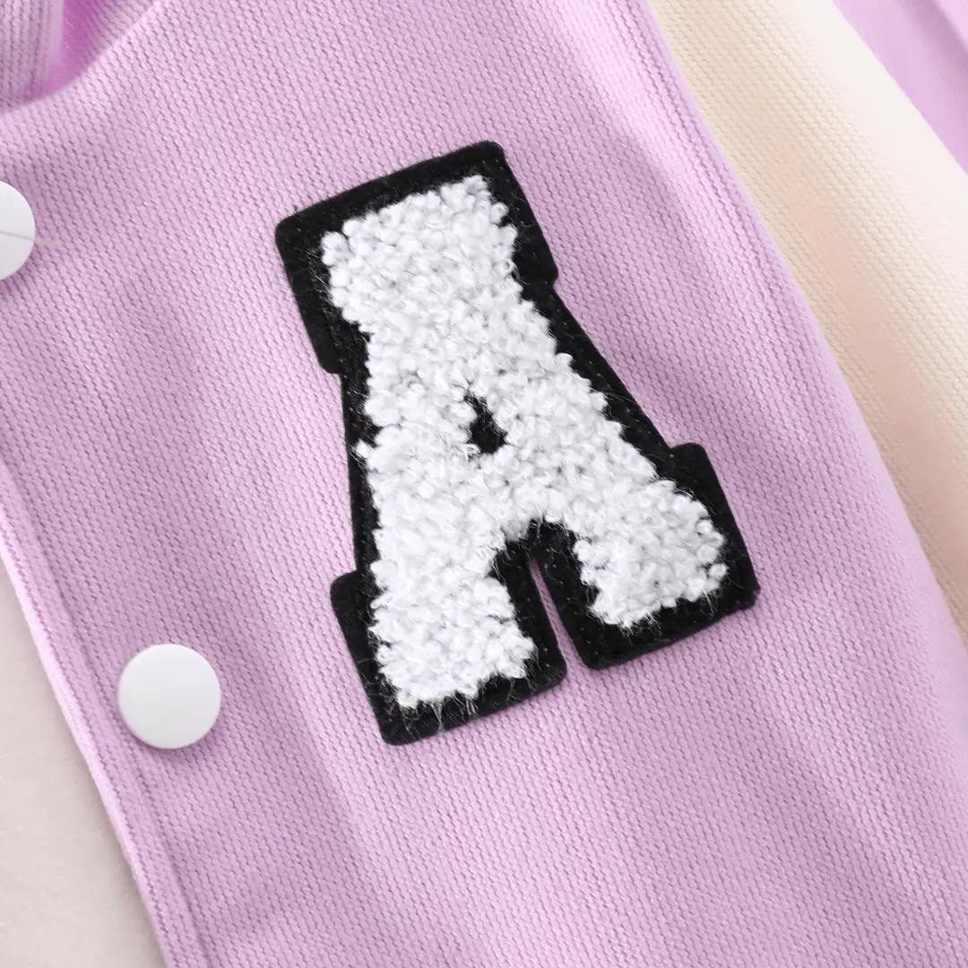 Cross-Border Autumn New Style Long-Sleeved Hooded Contrasting Color A-Line Stamp Suit for Children and Middle-Aged Children — feature 15
