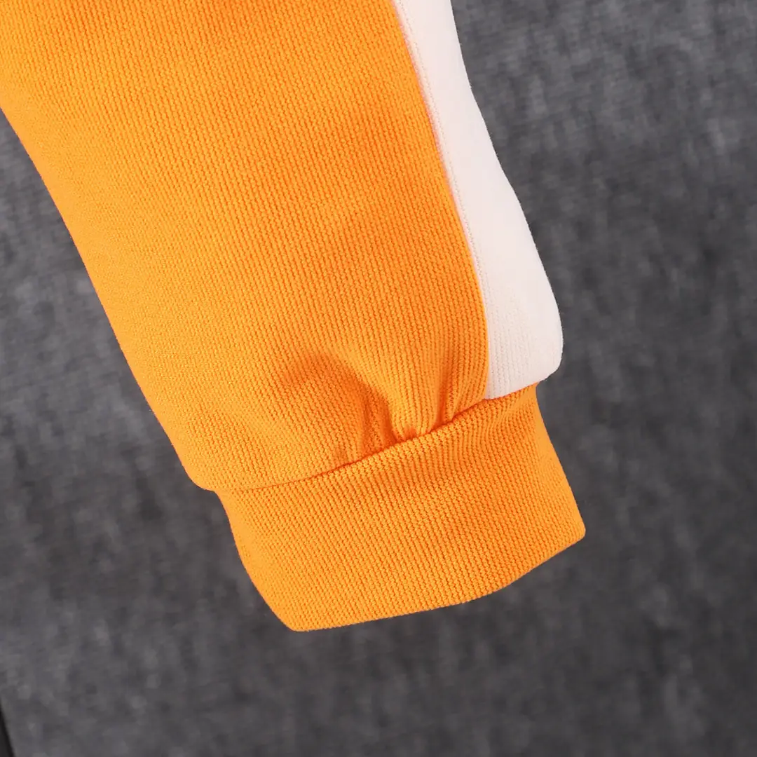 Cross-Border Autumn New Style Long-Sleeved Hooded Contrasting Color A-Line Stamp Suit for Children and Middle-Aged Children — feature 26