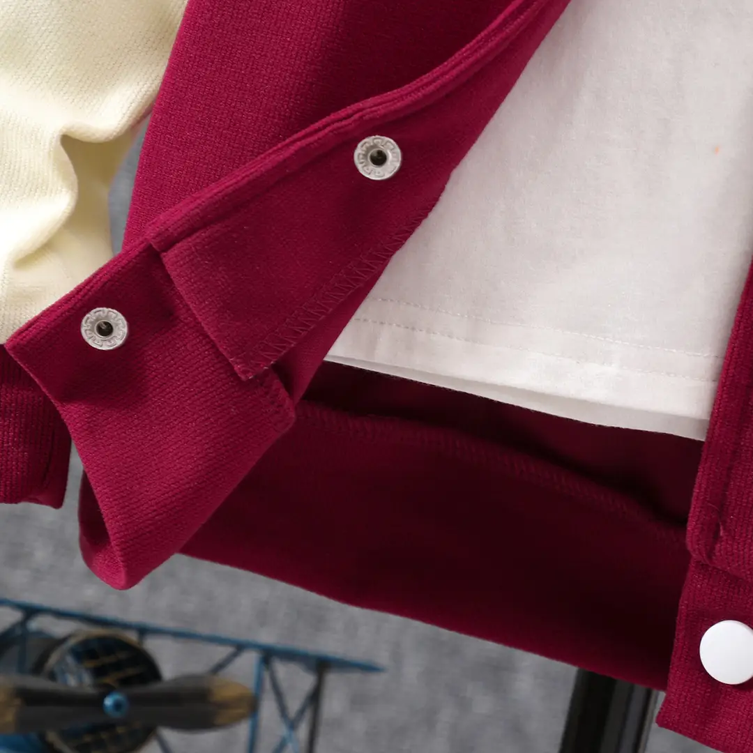 Cross-Border Autumn New Style Long-Sleeved Hooded Contrasting Color A-Line Stamp Suit for Children and Middle-Aged Children — feature 8