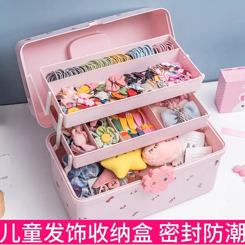 Hair Accessories Storage Box, Kidsren's Jewelry Box, Little Girl's Hairpin, Jewelry, Rubber Band, Hairpin, Hair Rope Classification Storage Box