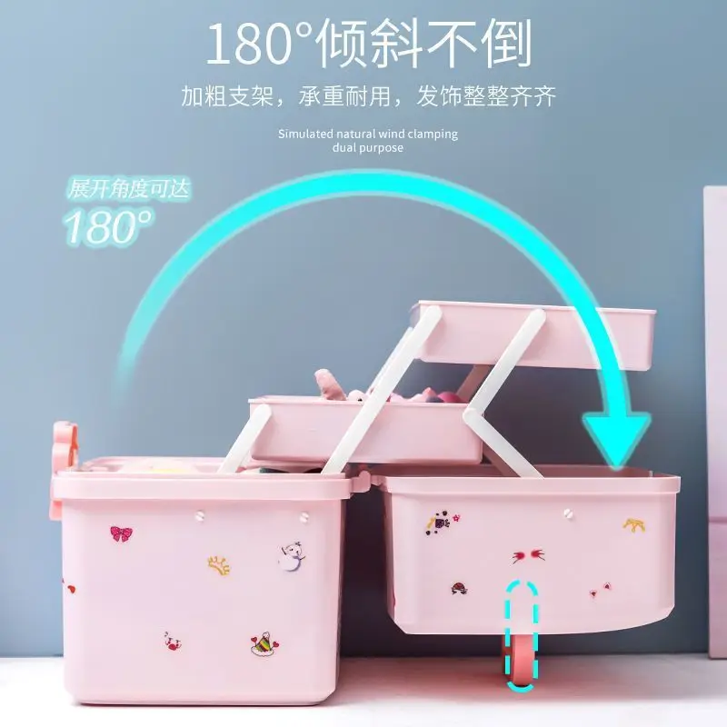 Hair Accessories Storage Box, Kidsren's Jewelry Box, Little Girl's Hairpin, Jewelry, Rubber Band, Hairpin, Hair Rope Classification Storage Box