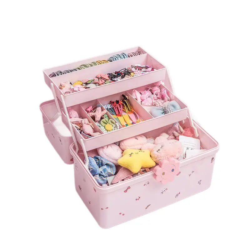 Hair Accessories Storage Box, Kidsren's Jewelry Box, Little Girl's Hairpin, Jewelry, Rubber Band, Hairpin, Hair Rope Classification Storage Box