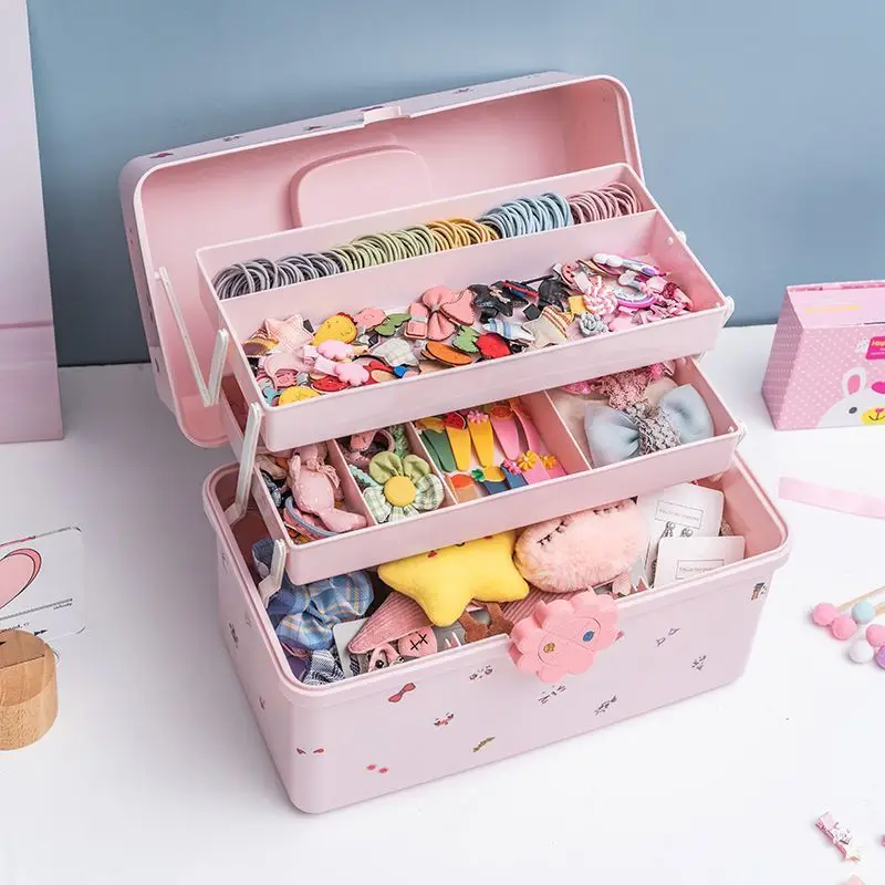 Hair Accessories Storage Box, Kidsren's Jewelry Box, Little Girl's Hairpin, Jewelry, Rubber Band, Hairpin, Hair Rope Classification Storage Box — feature 1