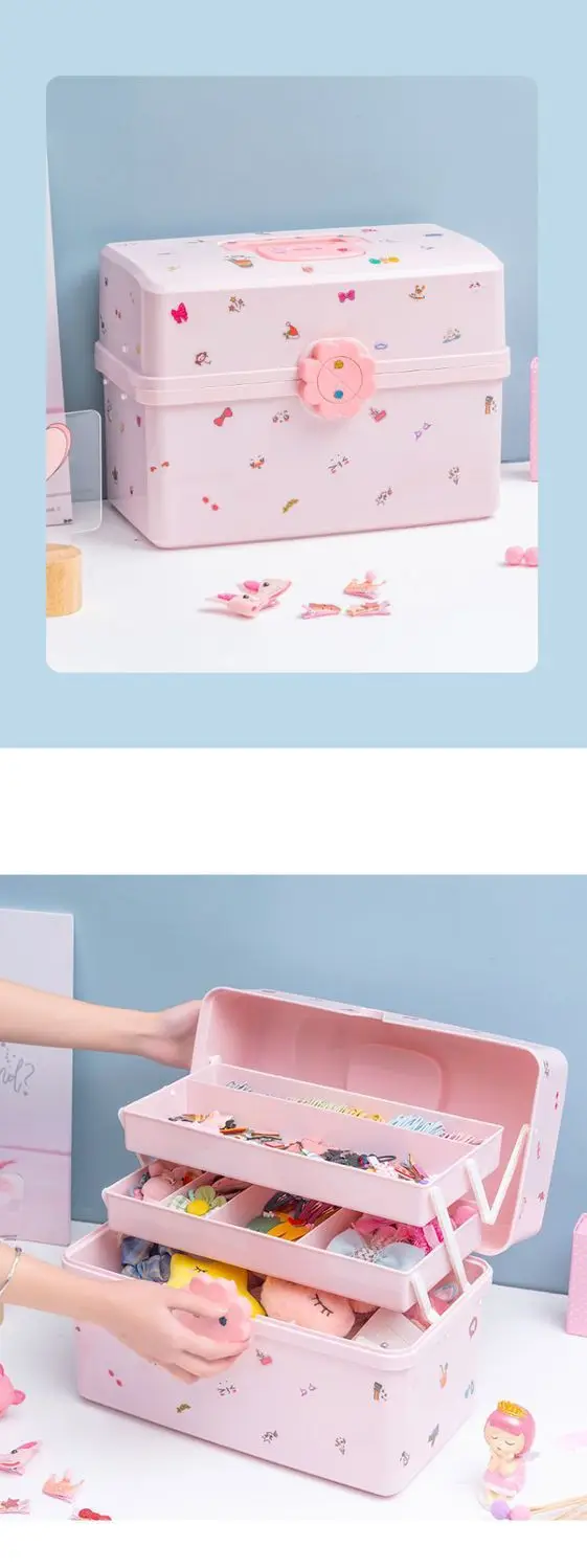 Hair Accessories Storage Box, Kidsren's Jewelry Box, Little Girl's Hairpin, Jewelry, Rubber Band, Hairpin, Hair Rope Classification Storage Box — feature 13