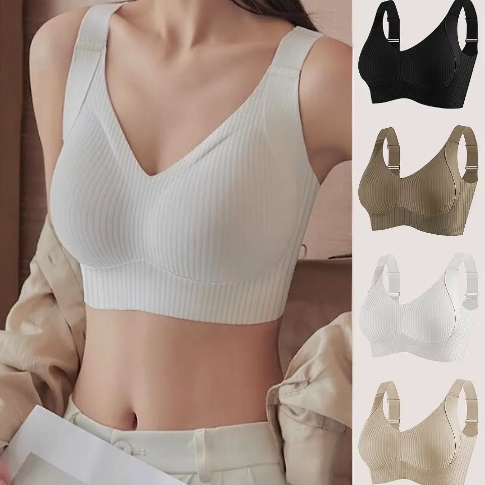 Cross-Border Underwear for Women with Big Breasts, Small Bra, Lifting and Anti-Sagging, Large Size Adjustable, Seamless Breast-Retracting Women's Bra