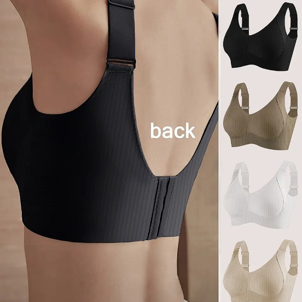 Cross-Border Underwear for Women with Big Breasts, Small Bra, Lifting and Anti-Sagging, Large Size Adjustable, Seamless Breast-Retracting Women's Bra
