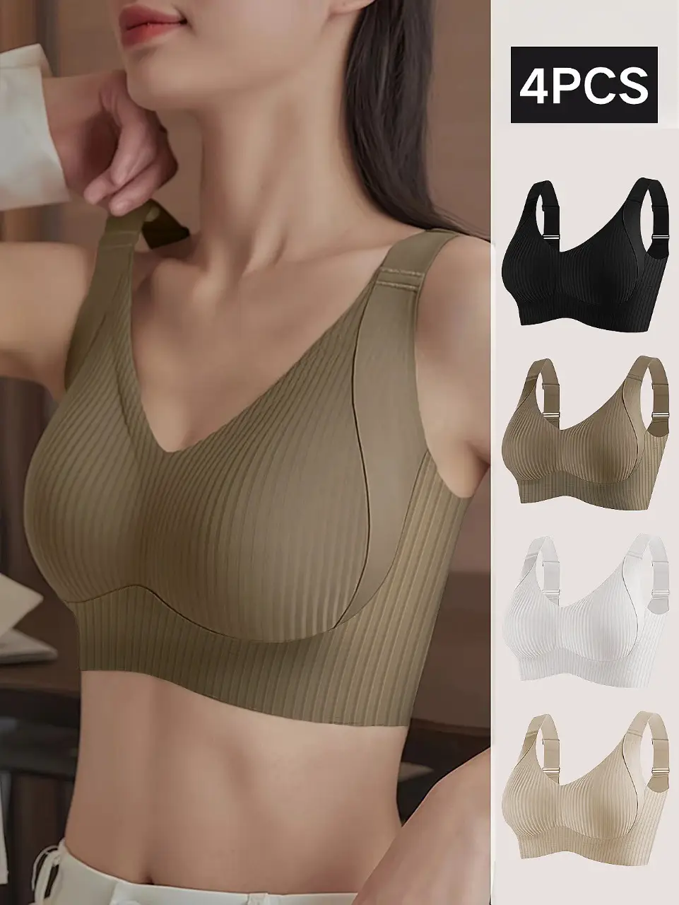 Cross-Border Underwear for Women with Big Breasts, Small Bra, Lifting and Anti-Sagging, Large Size Adjustable, Seamless Breast-Retracting Women's Bra — feature 30