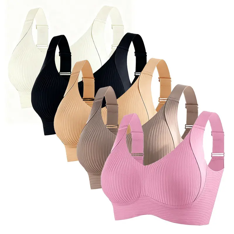 Cross-Border Underwear for Women with Big Breasts, Small Bra, Lifting and Anti-Sagging, Large Size Adjustable, Seamless Breast-Retracting Women's Bra