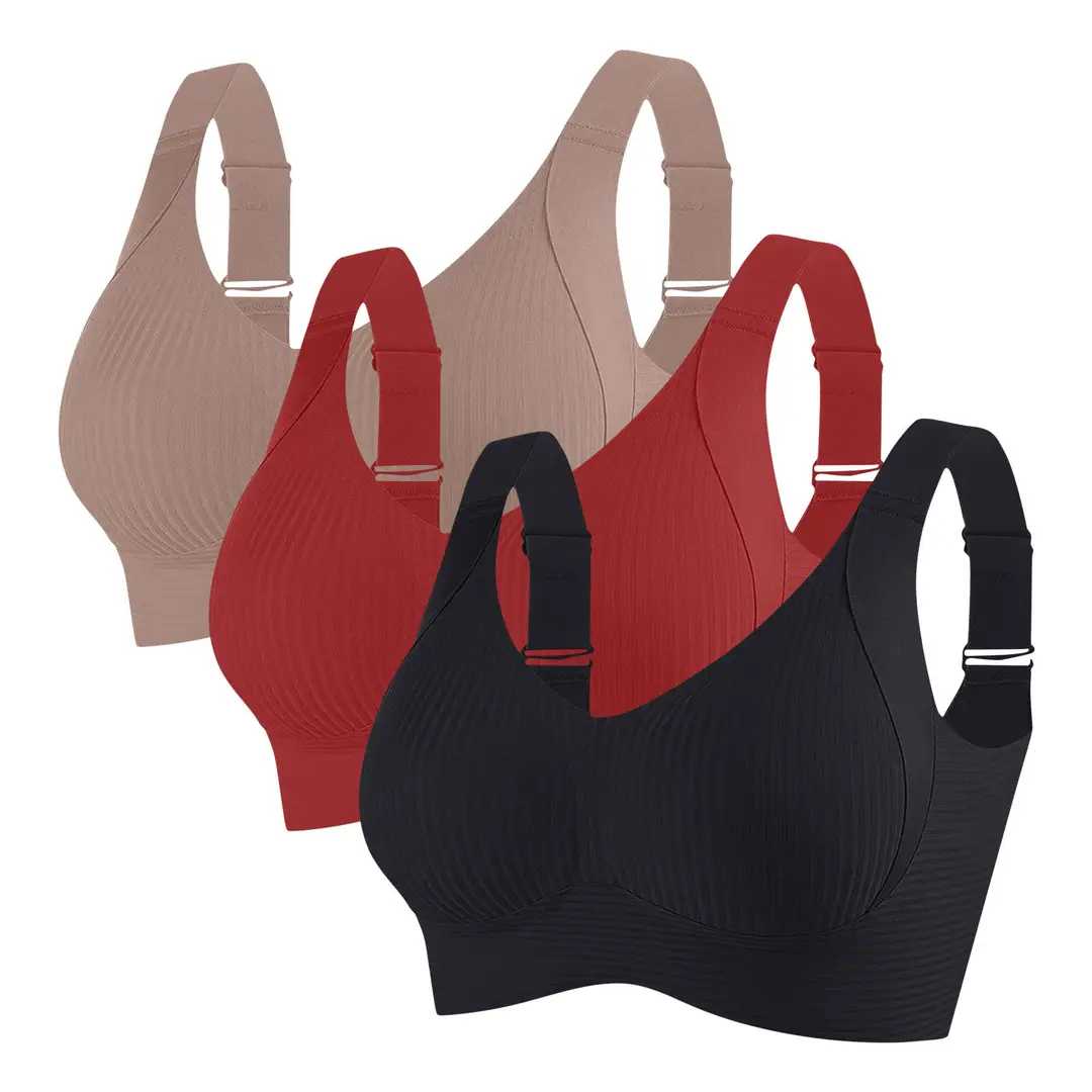 Cross-Border Underwear for Women with Big Breasts, Small Bra, Lifting and Anti-Sagging, Large Size Adjustable, Seamless Breast-Retracting Women's Bra