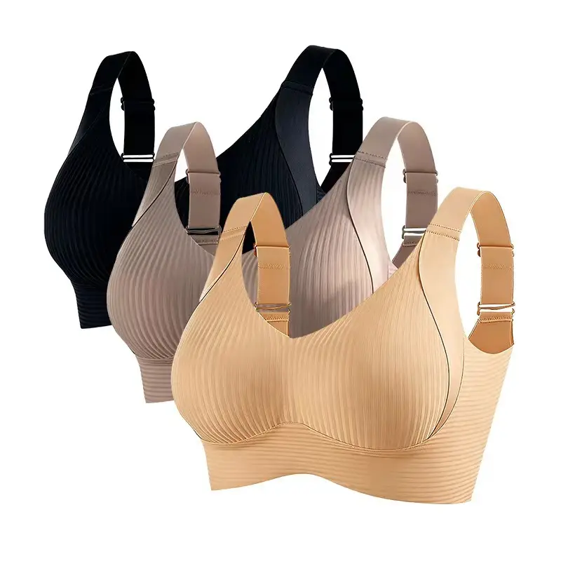 Cross-Border Underwear for Women with Big Breasts, Small Bra, Lifting and Anti-Sagging, Large Size Adjustable, Seamless Breast-Retracting Women's Bra