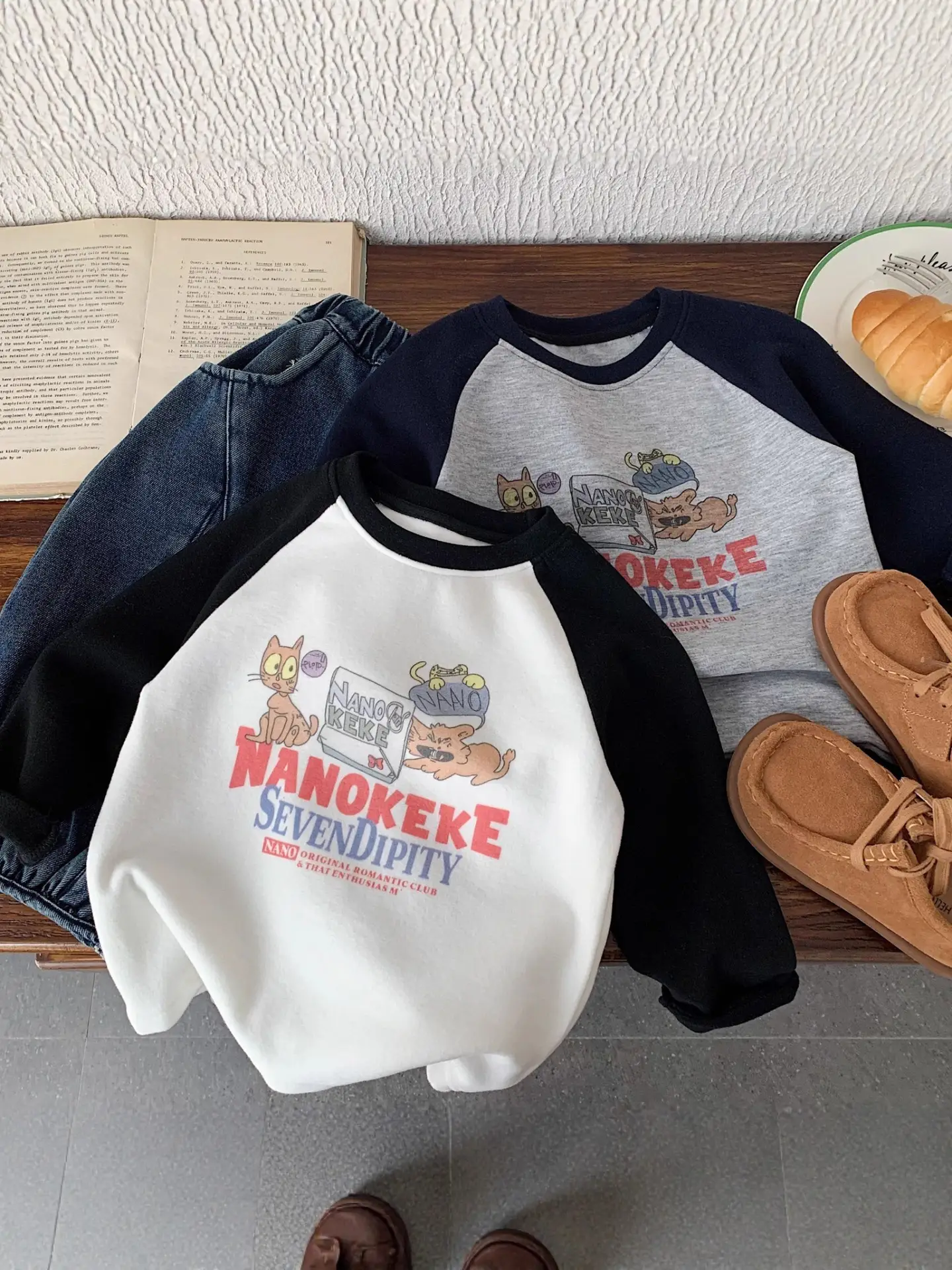 Nano Cake Long Sleeve T-Shirt for Boys Girls Winter Casual