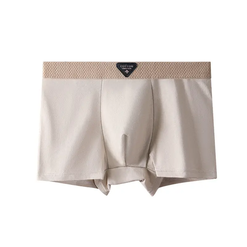 Pure Cotton Men's Boxer Briefs 7A Antibacterial Wheat - Image 10