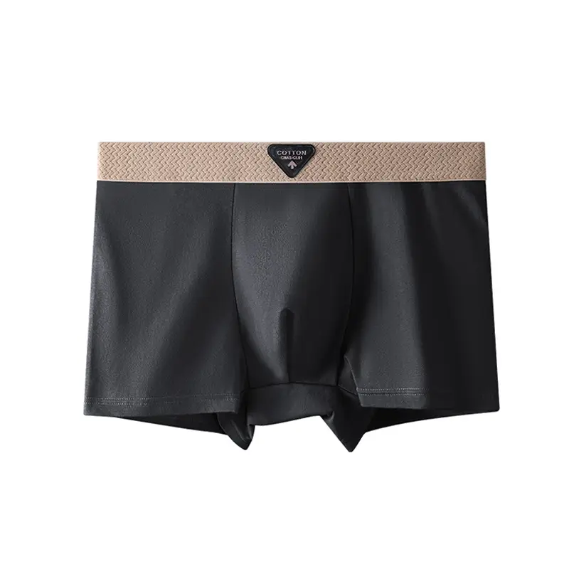 Pure Cotton Men's Boxer Briefs 7A Antibacterial Wheat - Image 2