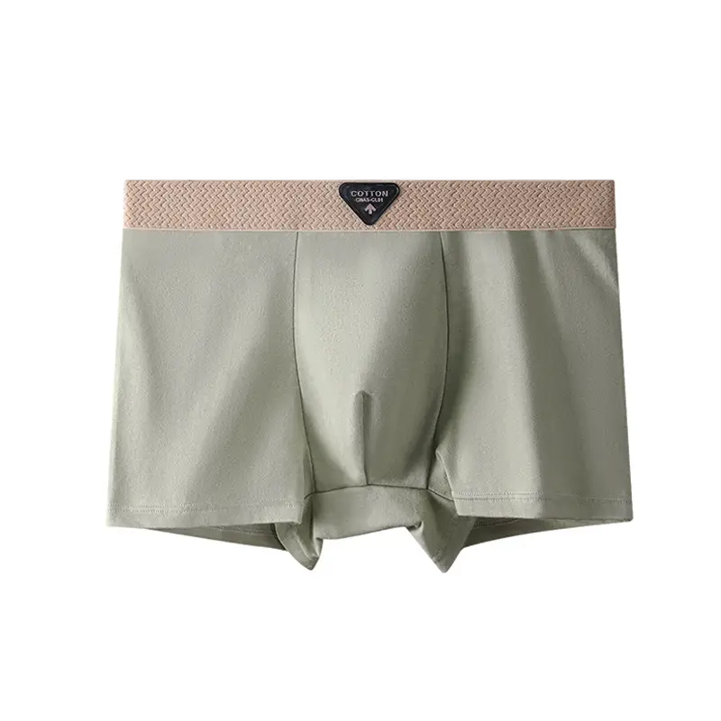 Pure Cotton Men's Boxer Briefs 7A Antibacterial Wheat - Image 3