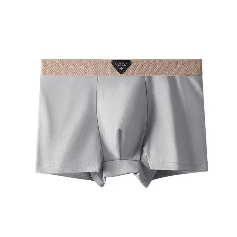 Pure Cotton Men's Boxer Briefs 7A Antibacterial Wheat - Image 4