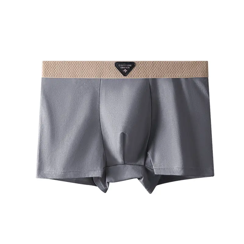 Pure Cotton Men's Boxer Briefs 7A Antibacterial Wheat - Image 5