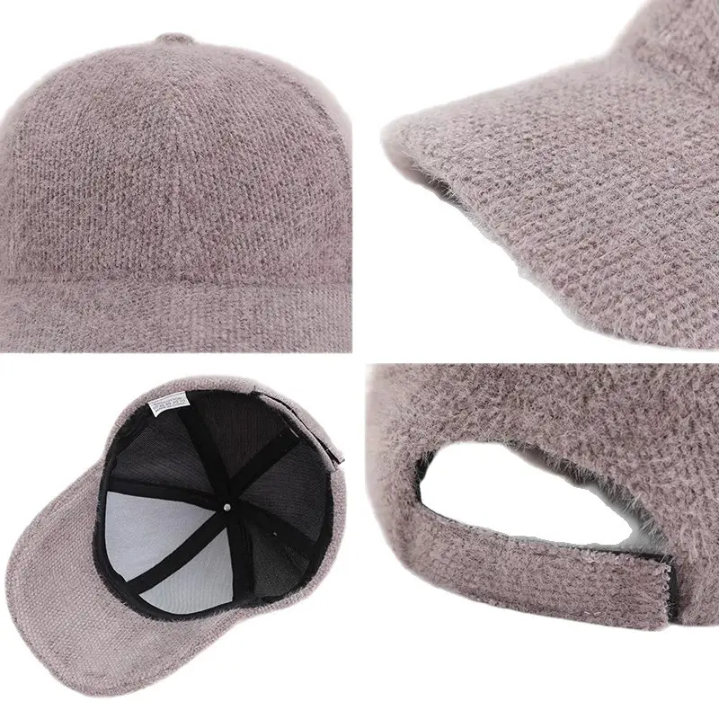 Lilac Wool Baseball Cap with Sunglasses & Cap Fan