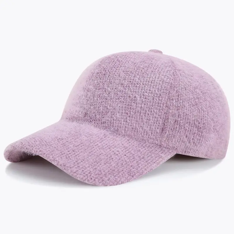 Lilac Wool Baseball Cap with Sunglasses & Cap Fan