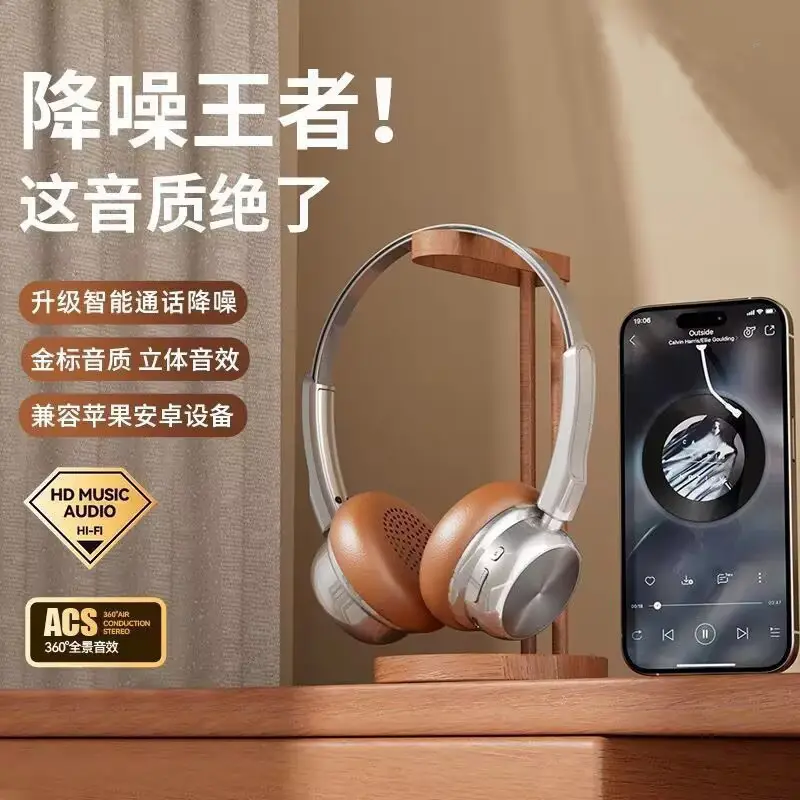 2026 New Model Berlin Sound Small Retro Head-Mounted Wireless Bluetooth Headphones with Noise Reduction and Ultra-Long Battery Life Cr-20