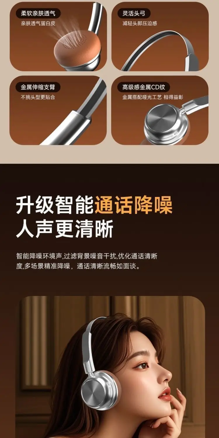 2026 New Model Berlin Sound Small Retro Head-Mounted Wireless Bluetooth Headphones with Noise Reduction and Ultra-Long Battery Life Cr-20 — feature 10