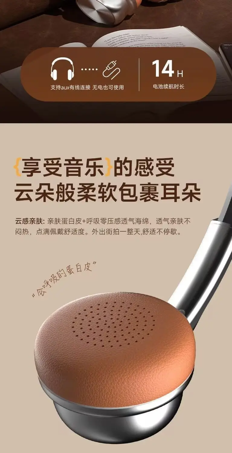 2026 New Model Berlin Sound Small Retro Head-Mounted Wireless Bluetooth Headphones with Noise Reduction and Ultra-Long Battery Life Cr-20 — feature 9