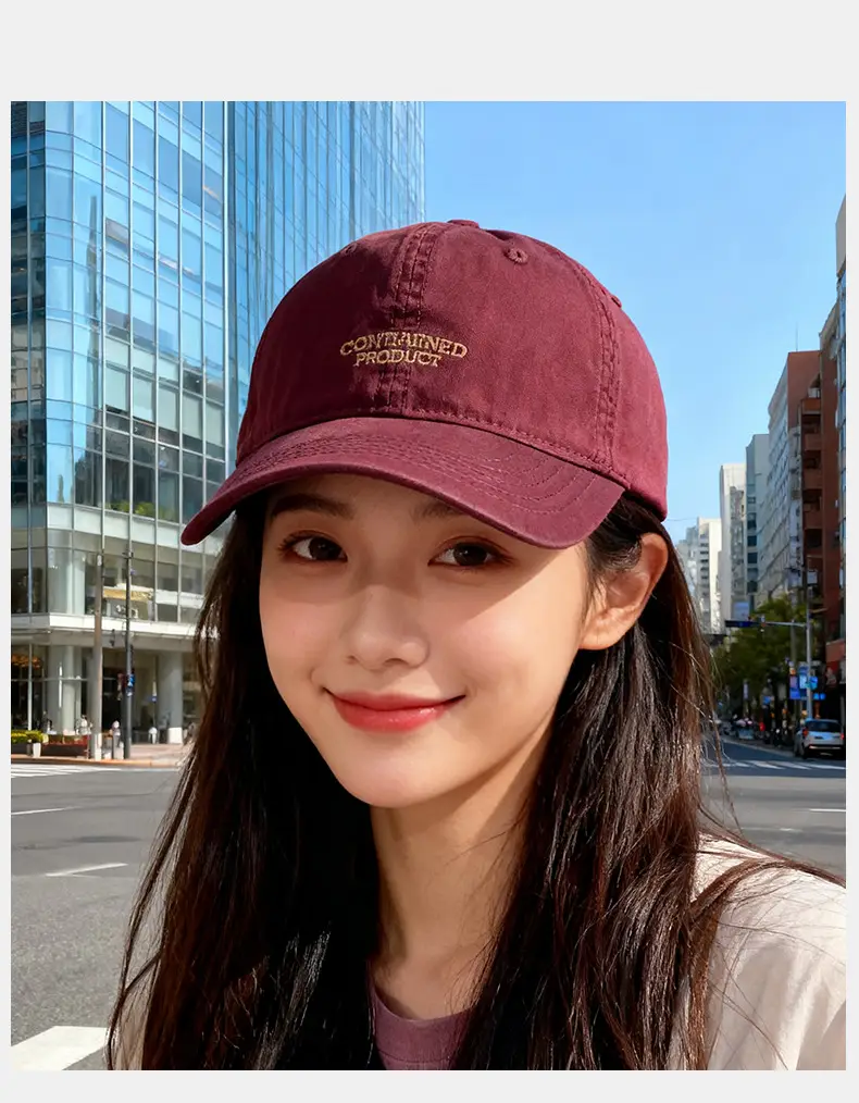 Women Maroon Letter Embroidered Baseball Cap 2025 — feature 14