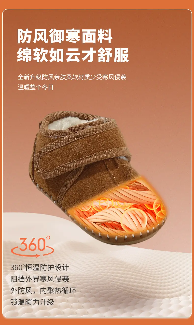 Winter Baby Boy Snow Boots Cotton Soft Sole 6-12M — feature 17