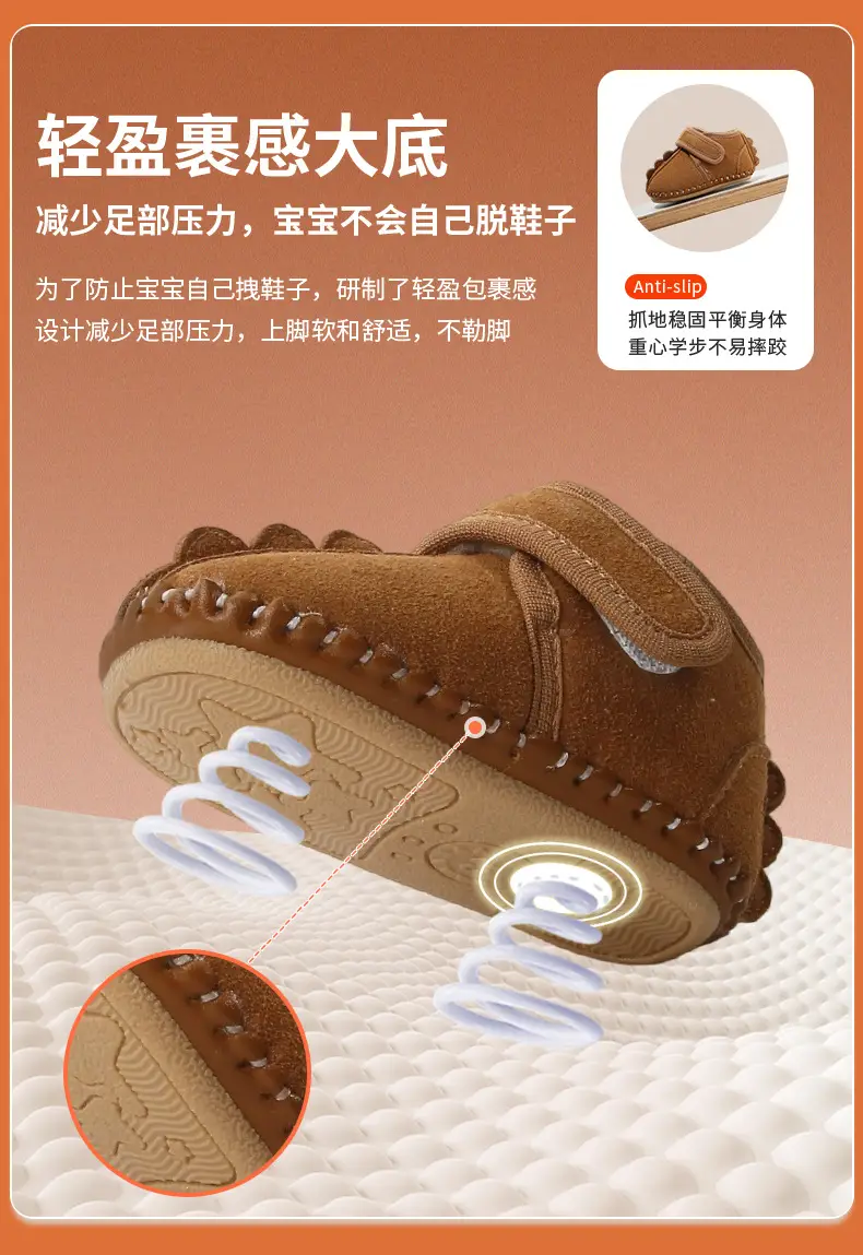 Winter Baby Boy Snow Boots Cotton Soft Sole 6-12M — feature 19