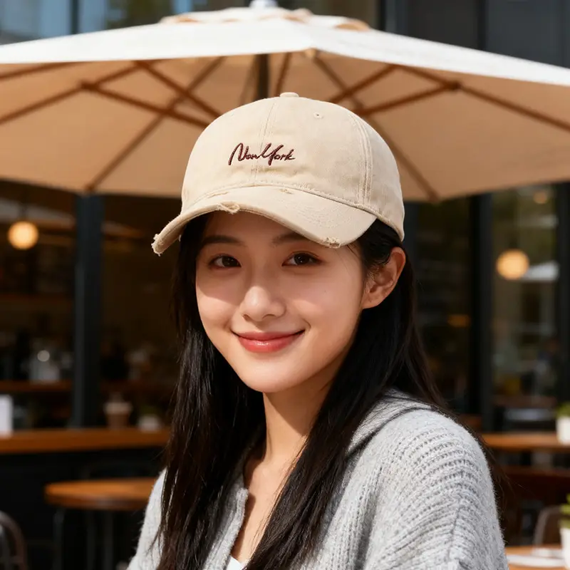 Beige Duckbill Cap for Large Head, Breathable Outdoor - Image 9