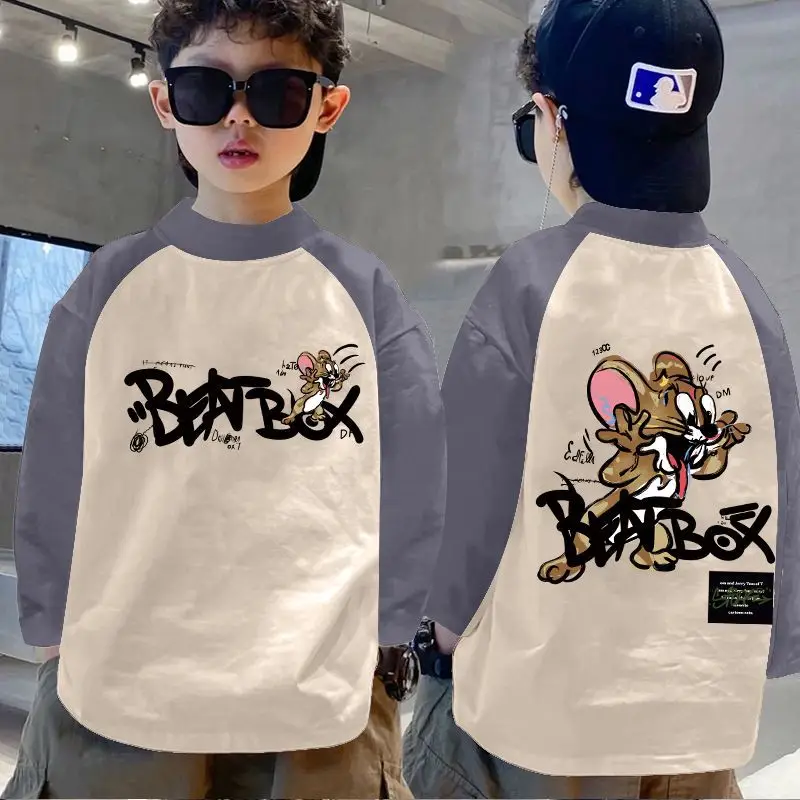 Boys Thermal Base Layer Shirt Autumn Winter Long Sleeve Color Block Top - Image 14